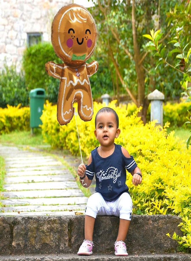 Deermon Jumbo Gingerbread Man Xmas Foil Party Balloons, 6 Pack Merry Christmas Mylar Helium Large Gingerbread Man Kids Balloon For New Year Eve Holiday Festival Birthday Party Decorations Supplies - Image 5